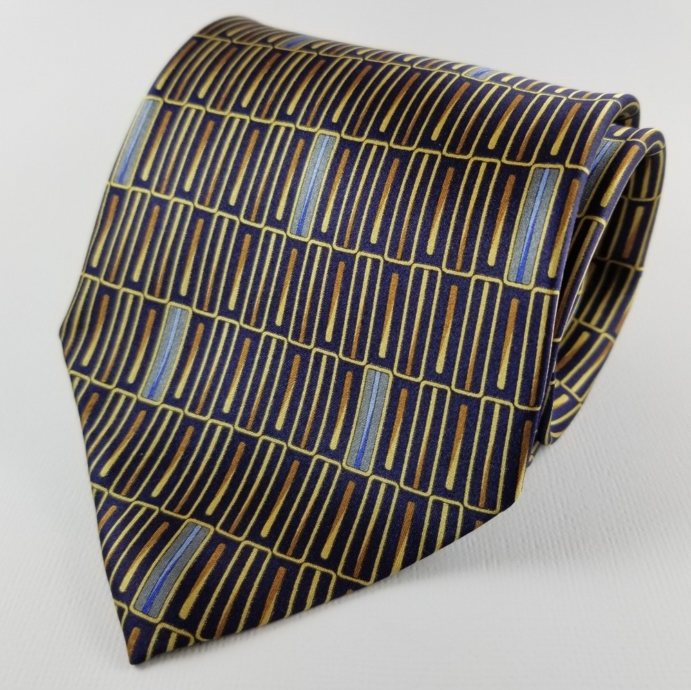 PARK AVENUE | black gold&blue patterned tie